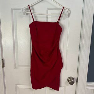 Windsor Red Wrapped Mini Dress